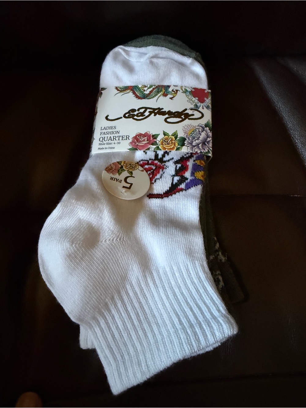 Ed Hardy Ladies Quarter Socks - NWT